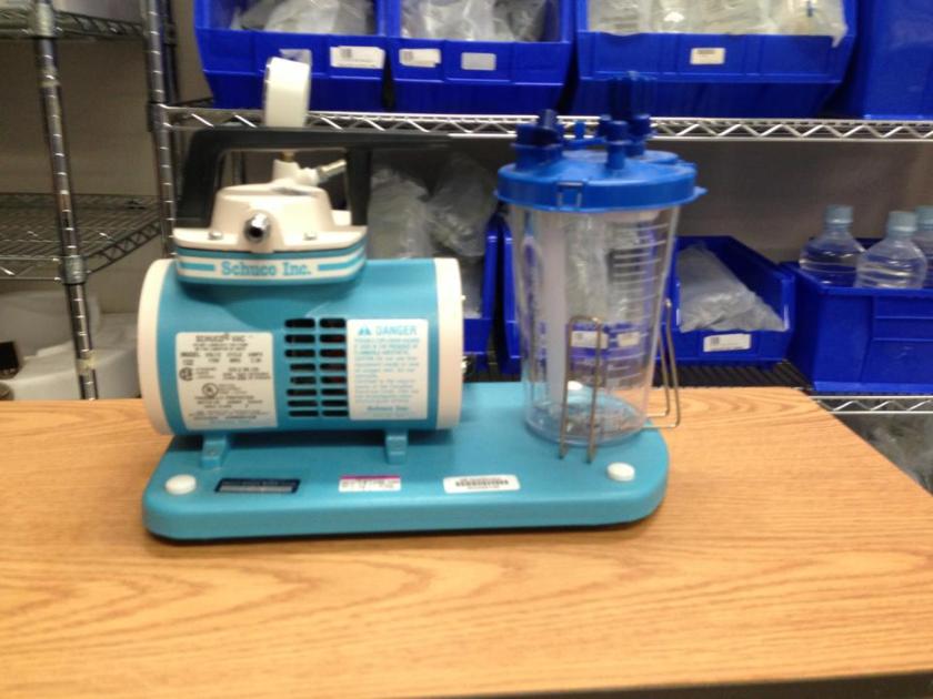 Portable suction unit used at Danville Regional Medical Center, Danville, Virginia. Photo by Brian Compton